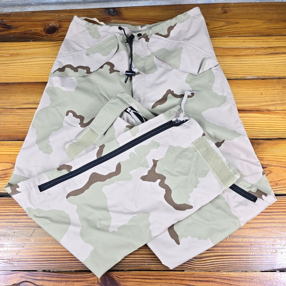 US Military ECWCS GoreTex Small-Long-Pant Cold Weather Desert Camo Trousers mint